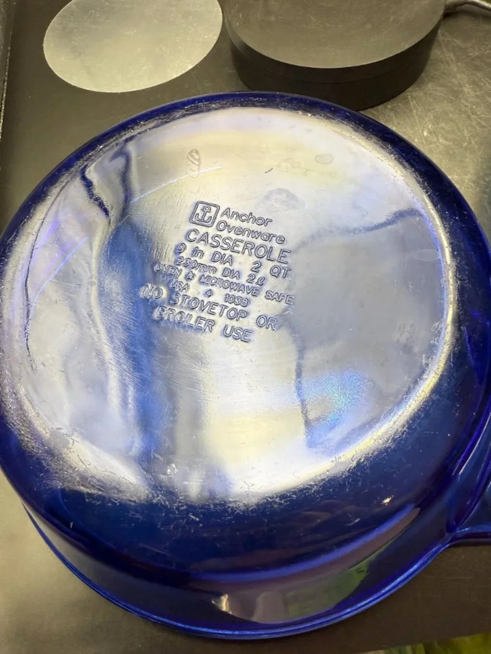 Cobalt Anchor Hocking Covered Casserole 2 QT
